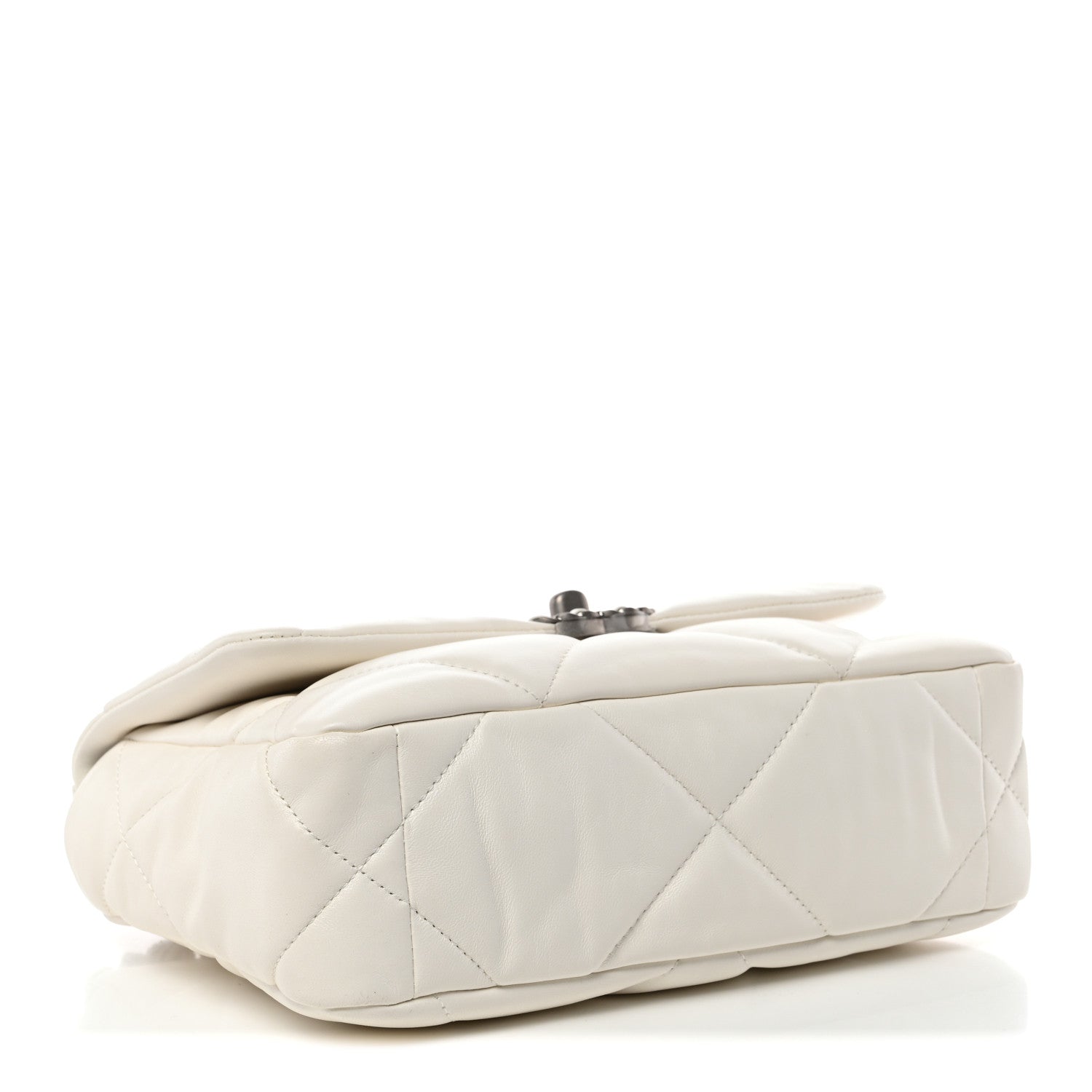 Chanel Lambskin Quilted Medium Chanel 19 Flap White White 4 of 10