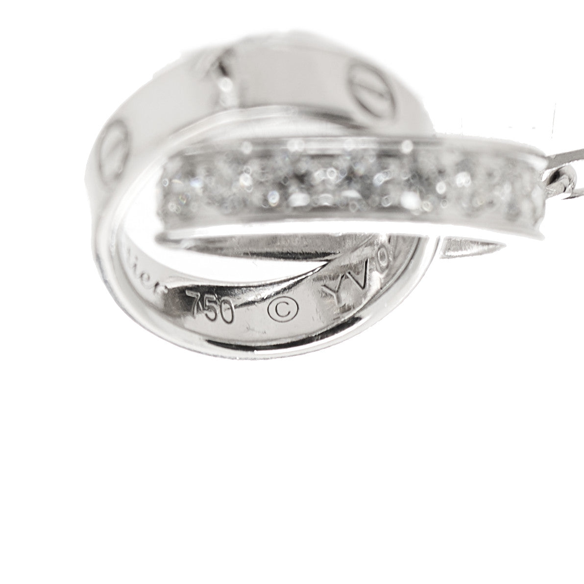 18K White Gold Diamond Interlocking LOVE Necklace