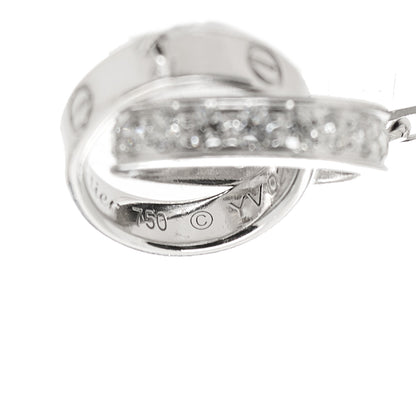 Cartier 18K White Gold Diamond Interlocking LOVE Necklace 7 of 9