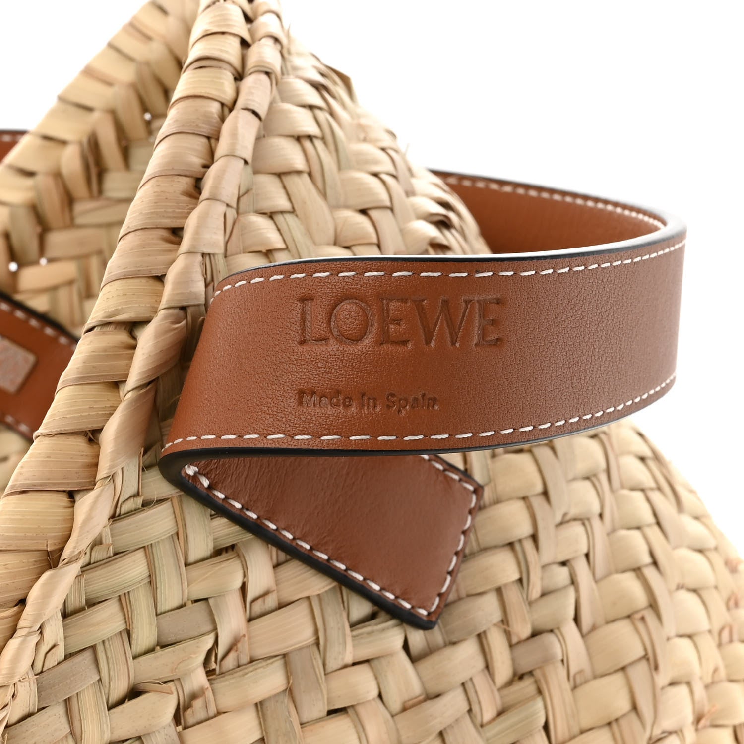 Loewe Raffia Small Basket Tote Bag Natural Tan 5 of 8