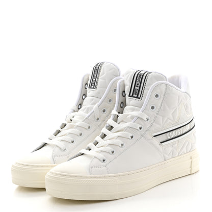 Christian Dior Etoile Embossed Dior High Top Sneakers 38.5 Snow White 3 of 8