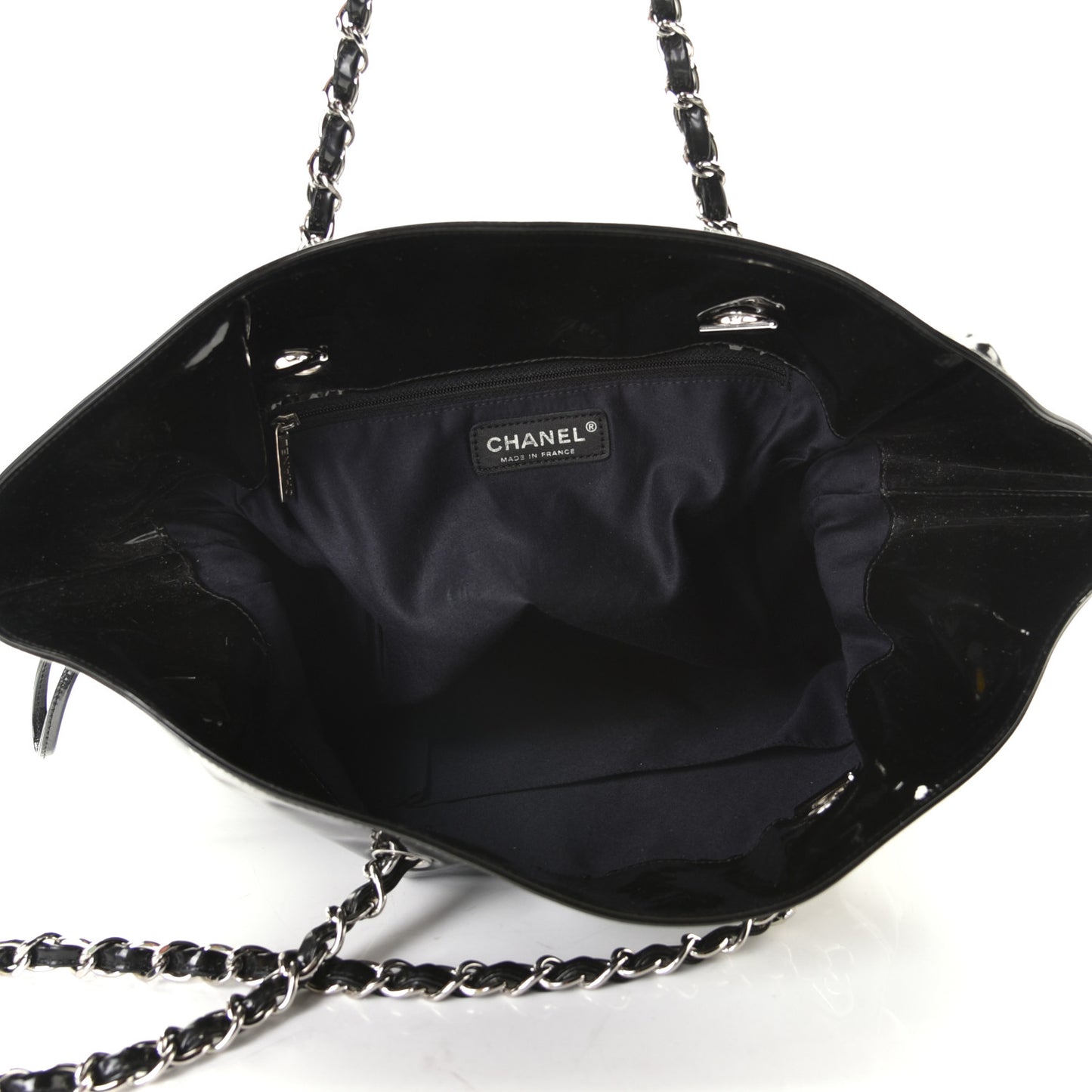 Patent Crystal Strass Bonbons Tote Black