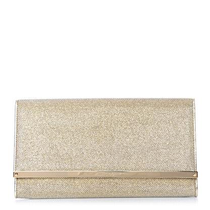 Jimmy Choo Glitter Fabric Milla Clutch Champagne 1 of 10