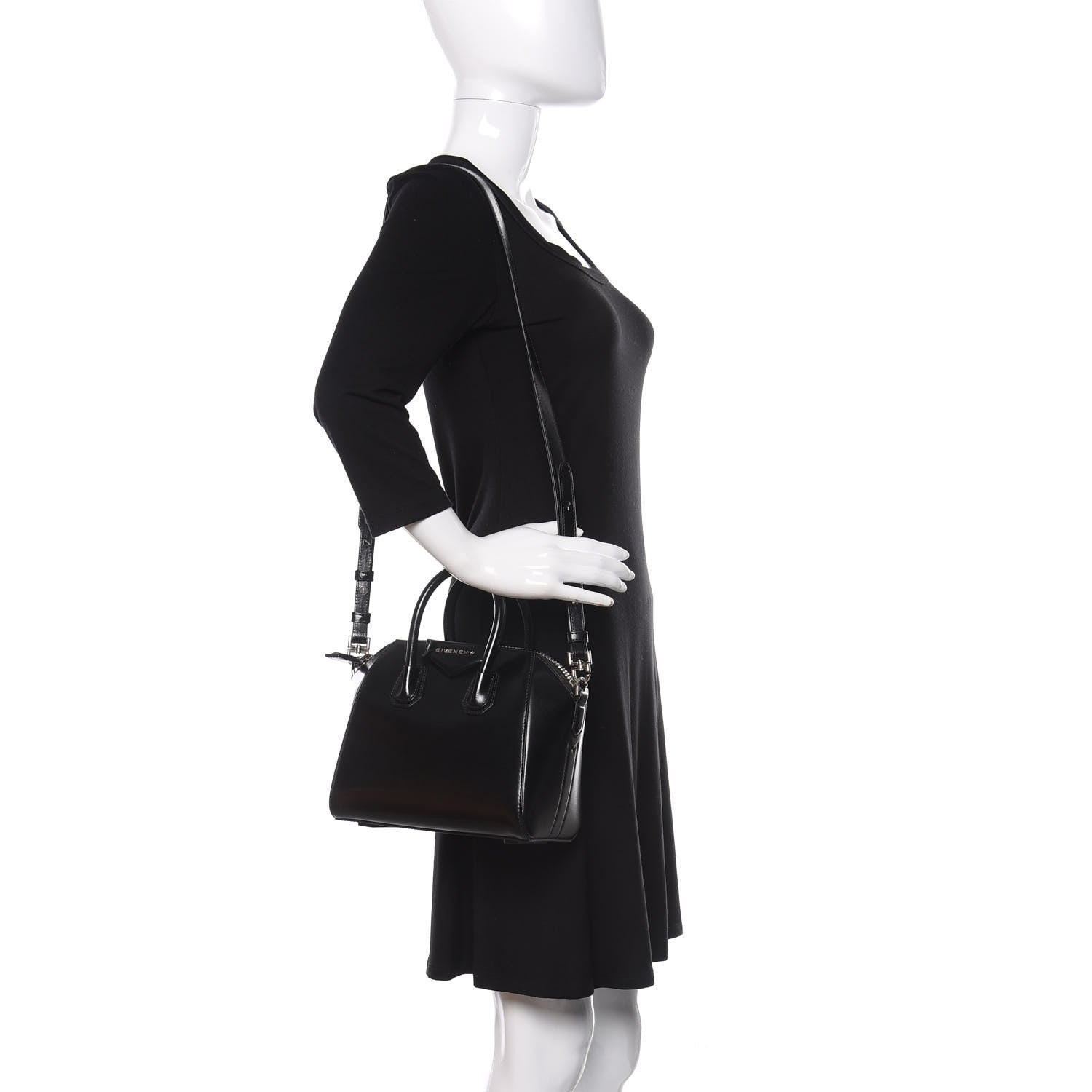 Givenchy Shiny Lord Calfskin Mini Antigona Black 2 of 10