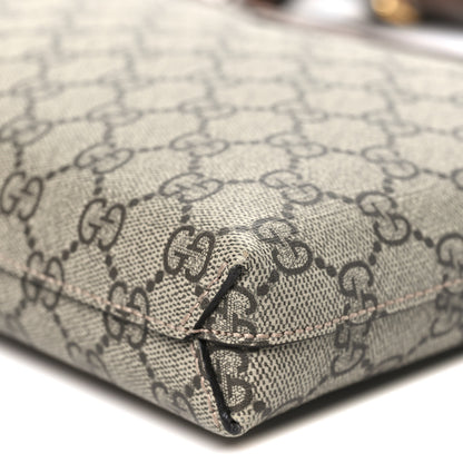 Gucci GG Supreme Monogram Azalea Calfskin Retro Interlocking G Wristlet Messenger Bag Beige Ebony Brown Sugar Beige Ebony Brown Sugar 10 of 10