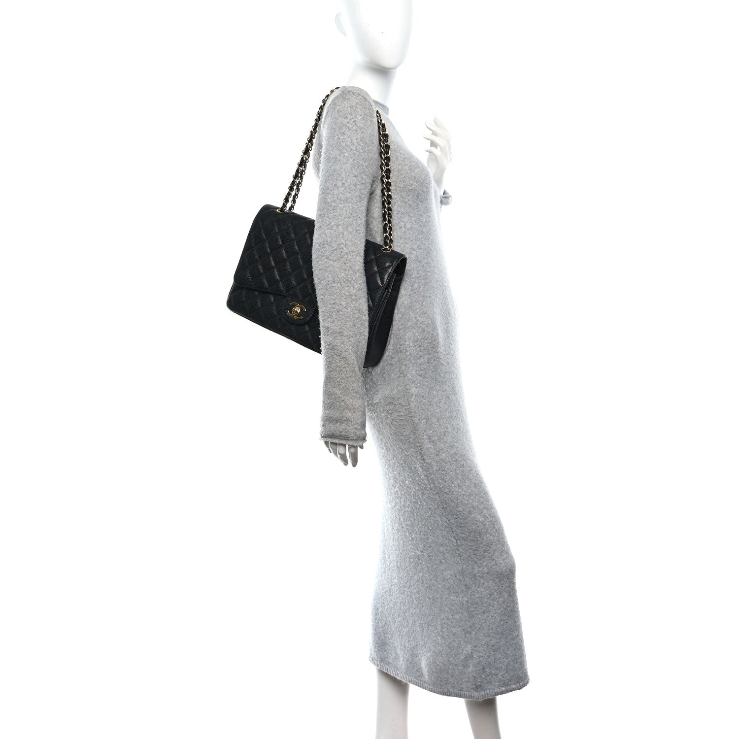 Chanel Caviar Quilted Maxi Double Flap Black 2 of 11