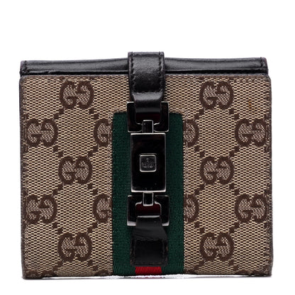 Gucci Monogram Web Jackie French Wallet Brown 1 of 6