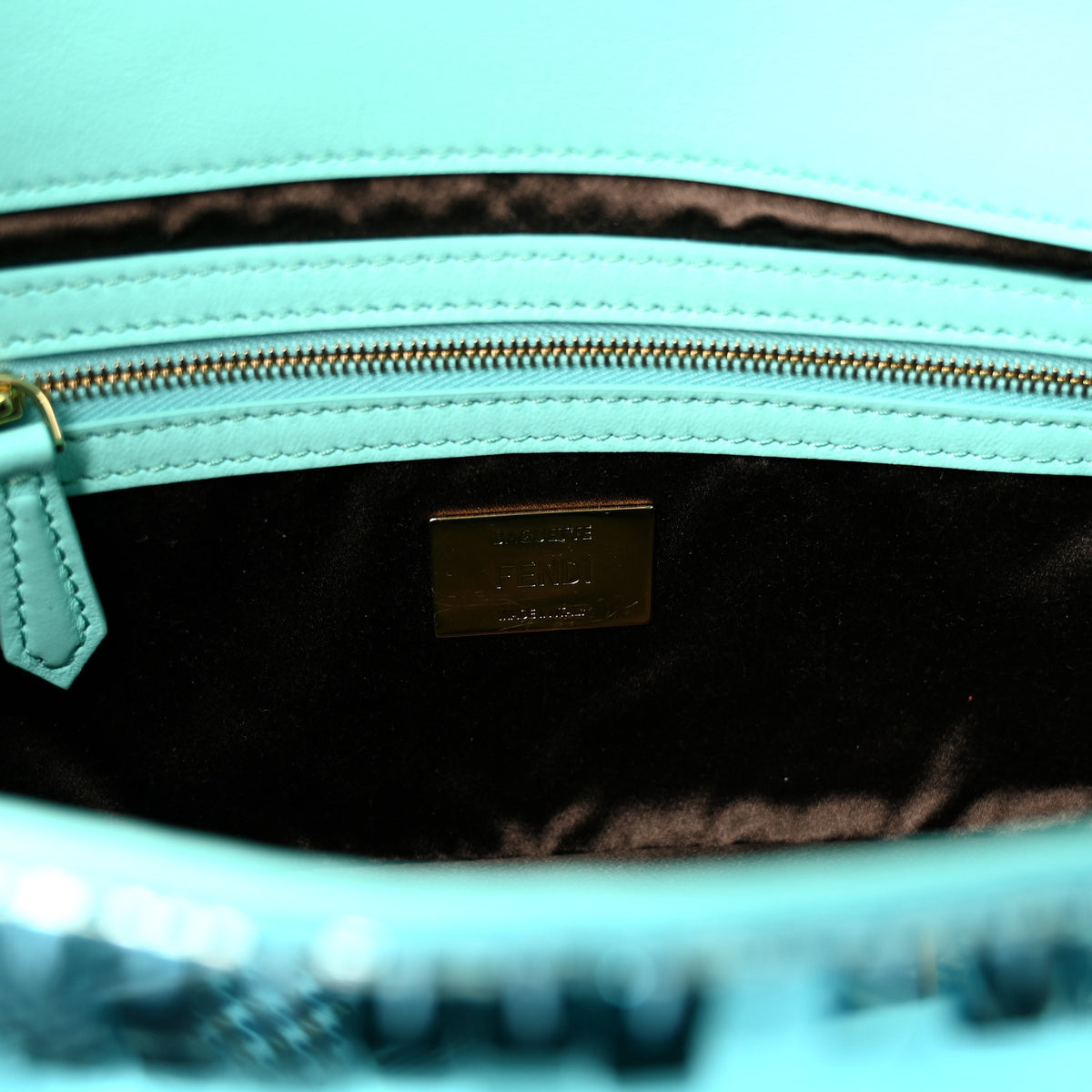 Sequin Paillettes Vitello Grace Sex and the City Baguette Spring Turquoise