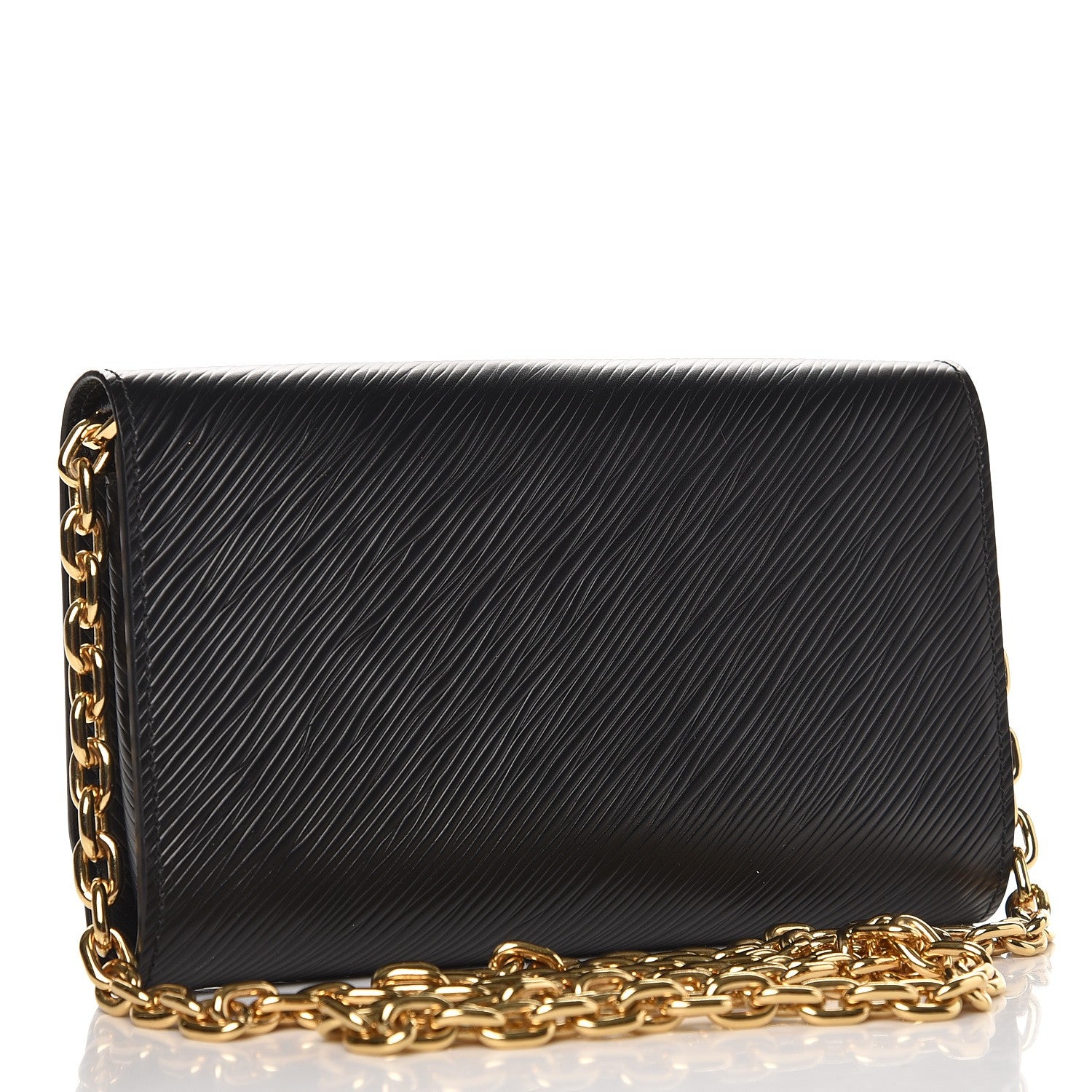 Louis Vuitton Epi Bloom Twist Chain Wallet Black 3 of 7
