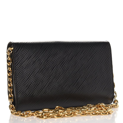 Louis Vuitton Epi Bloom Twist Chain Wallet Black 3 of 7