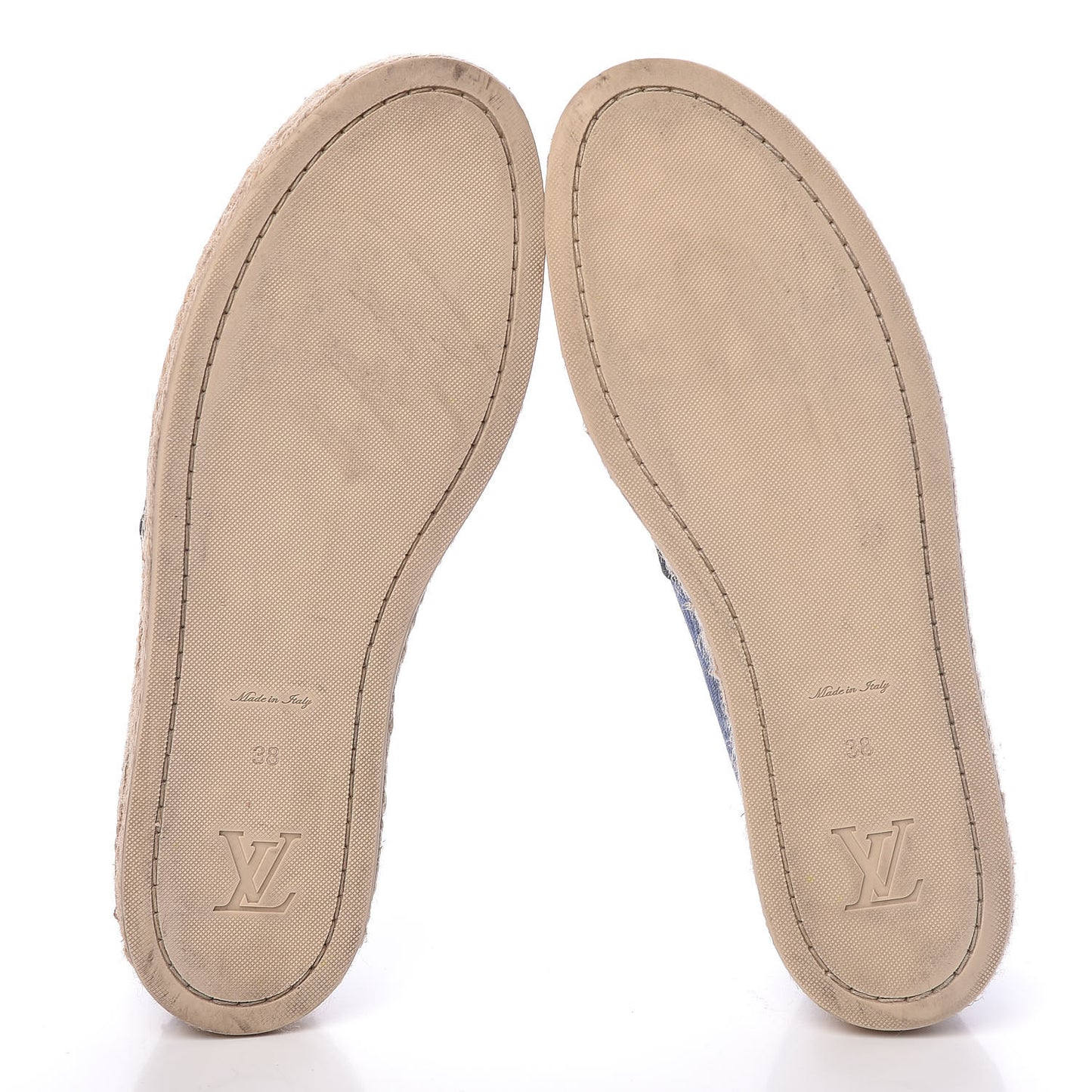 Canvas Blue Shore Espadrille Flats 38 Marine