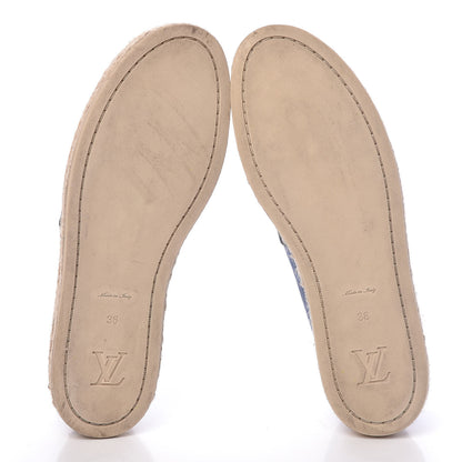 Louis Vuitton Canvas Blue Shore Espadrille Flats 38 Marine 7 of 19