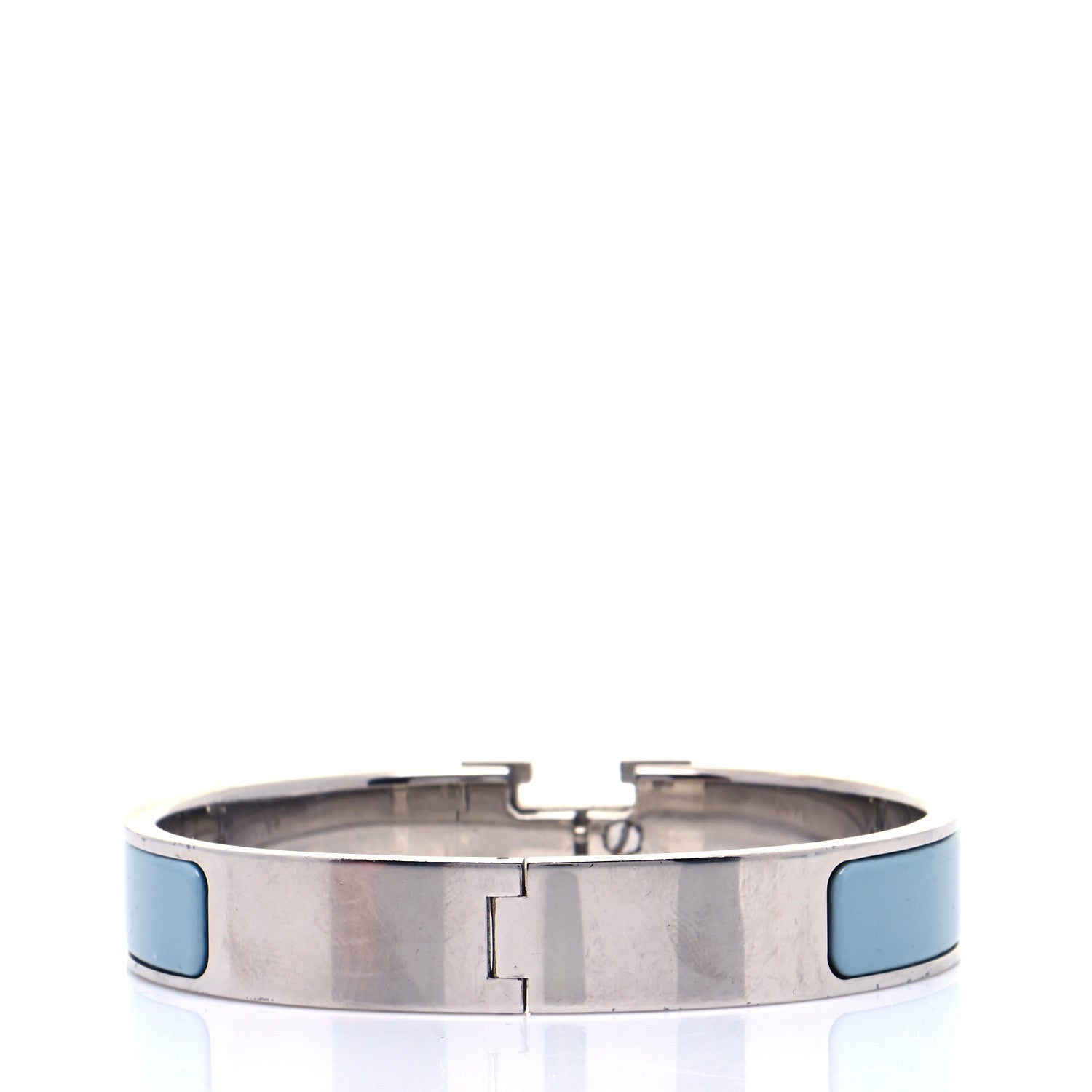 Hermes Enamel Narrow Clic Clac H Bracelet GM Blue 3 of 7