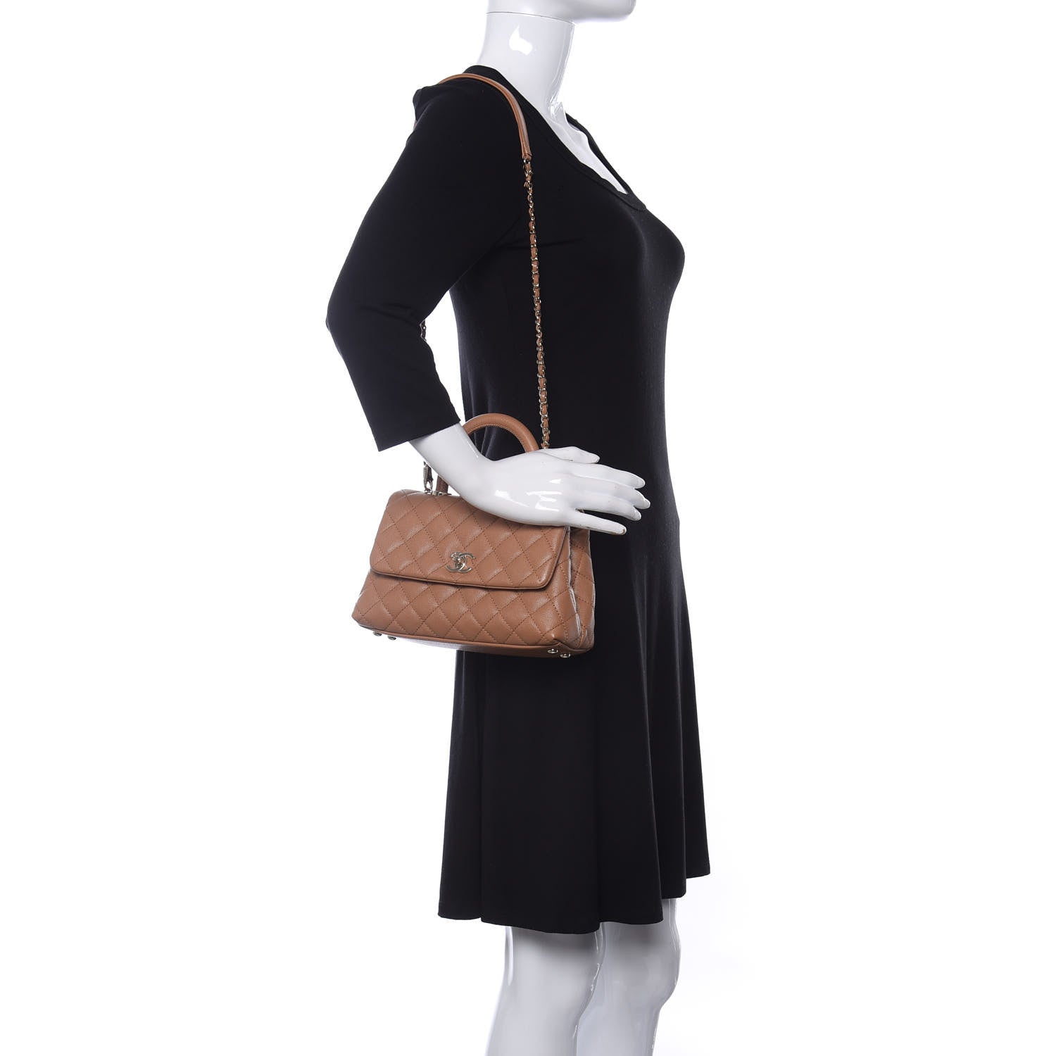 Chanel Caviar Quilted Mini Coco Handle Flap Brown 2 of 11