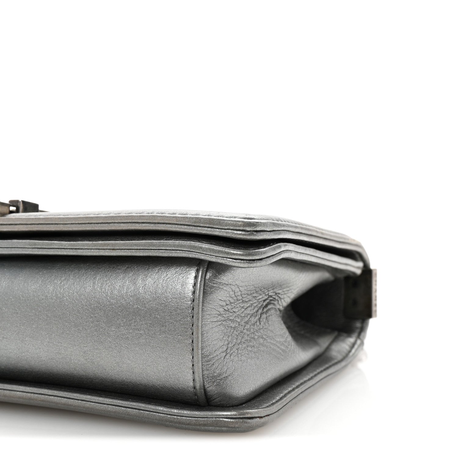 Chanel Metallic Galuchat Stingray Medium Boy Flap Silver 10 of 10