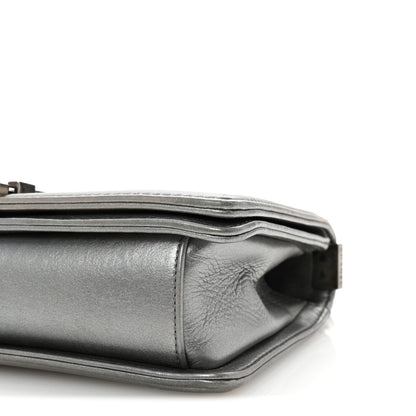 Chanel Metallic Galuchat Stingray Medium Boy Flap Silver 10 of 10