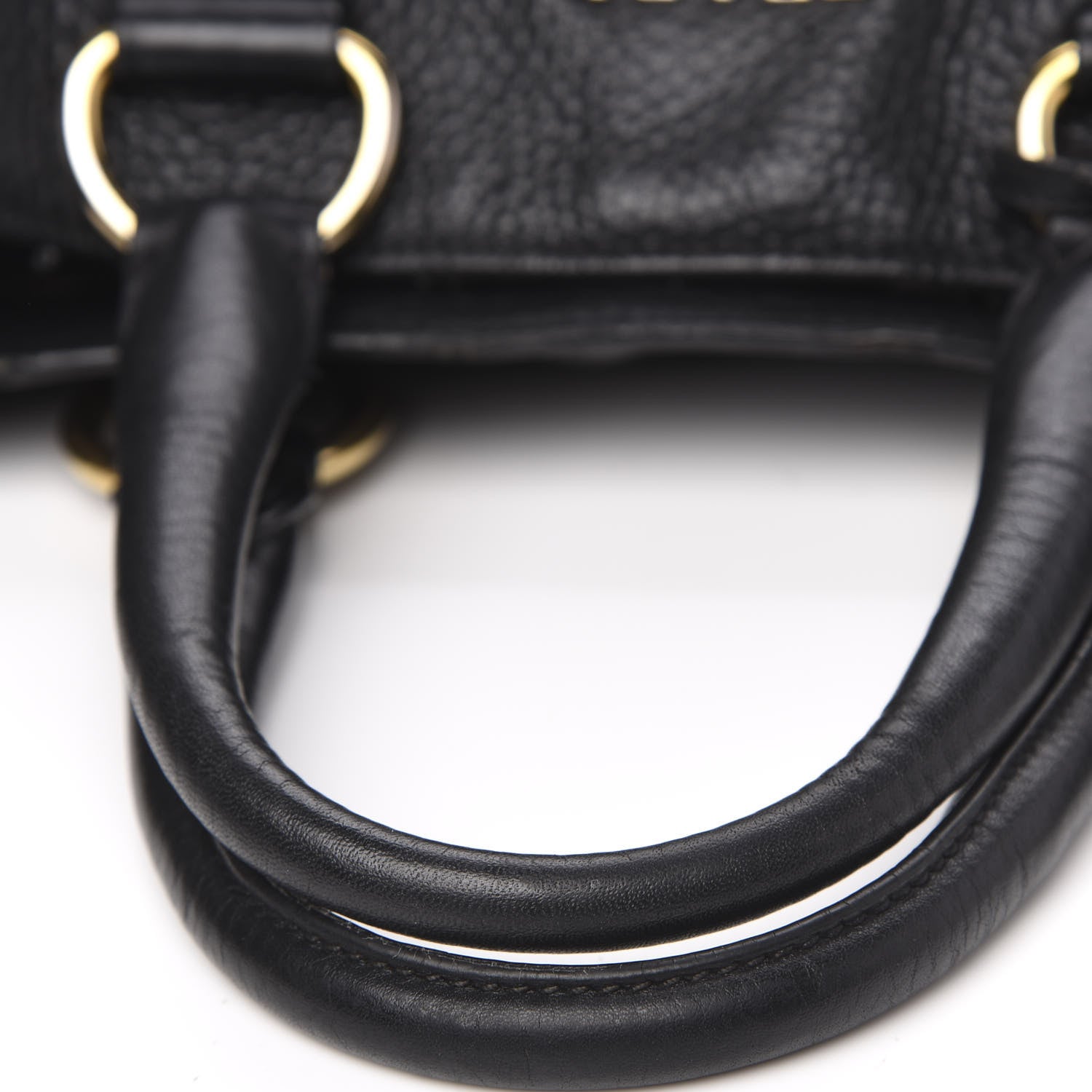 Prada Vitello Daino Tote Black 10 of 13