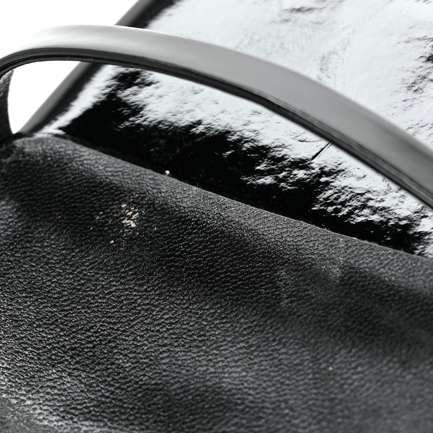 Patent Calfskin Opyum 110 Sandals 35.5 Black