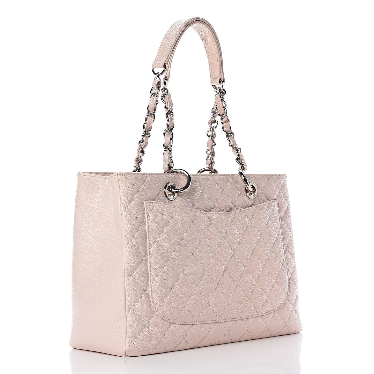 Caviar Quilted Grand Shopping Tote GST Light Pink