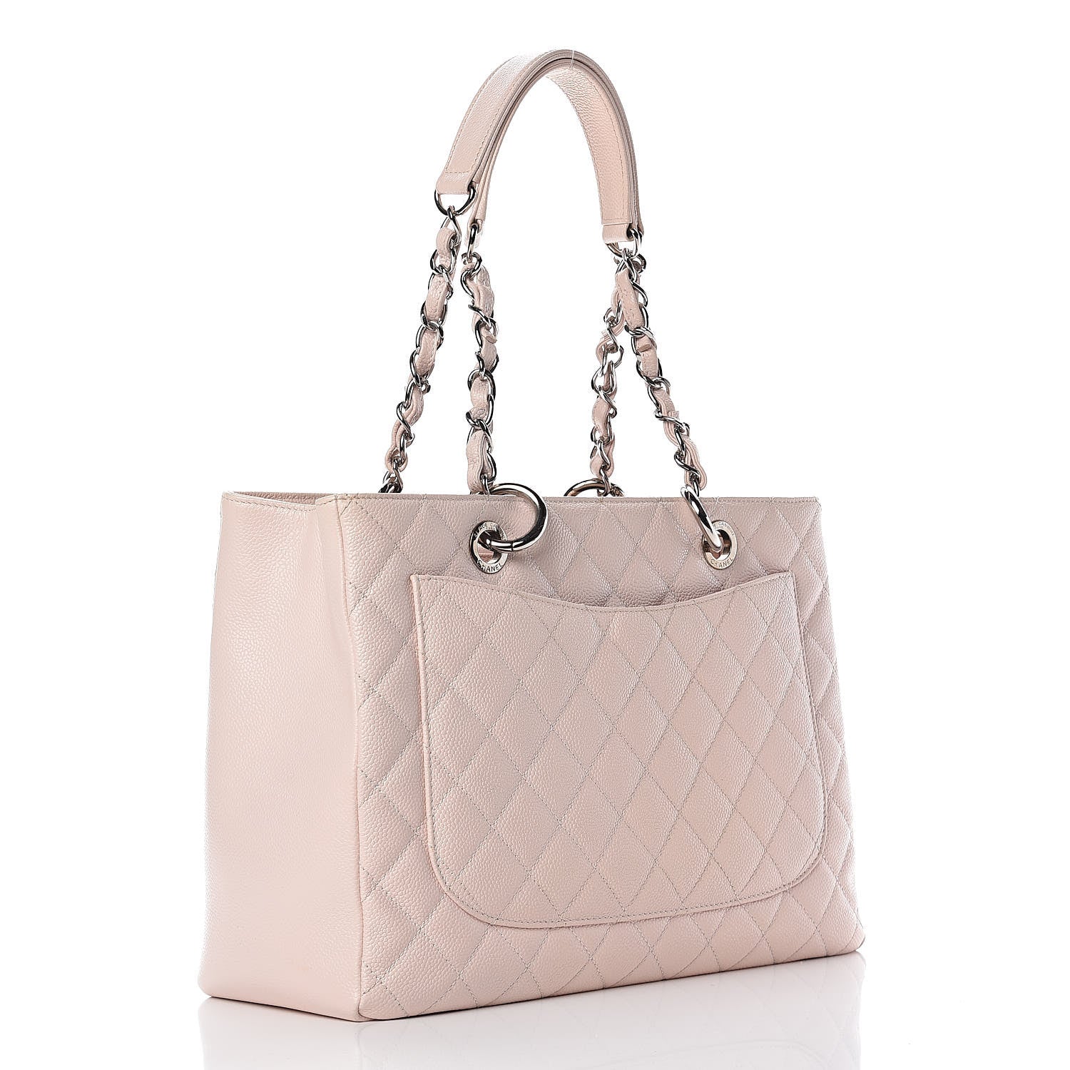 Chanel Caviar Quilted Grand Shopping Tote GST Light Pink 3 of 13