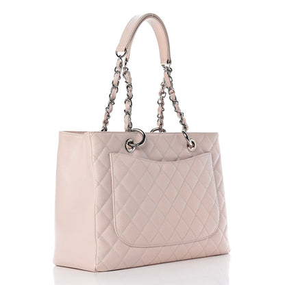 Chanel Caviar Quilted Grand Shopping Tote GST Light Pink 3 of 13