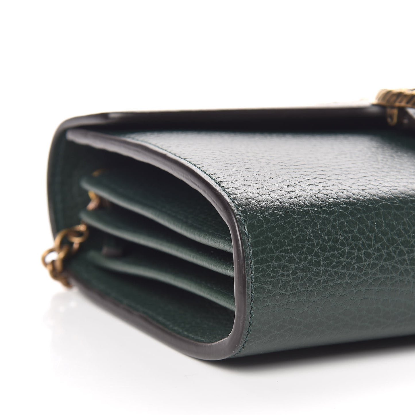 Calfskin Garden Dionysus Chain Wallet Emerald