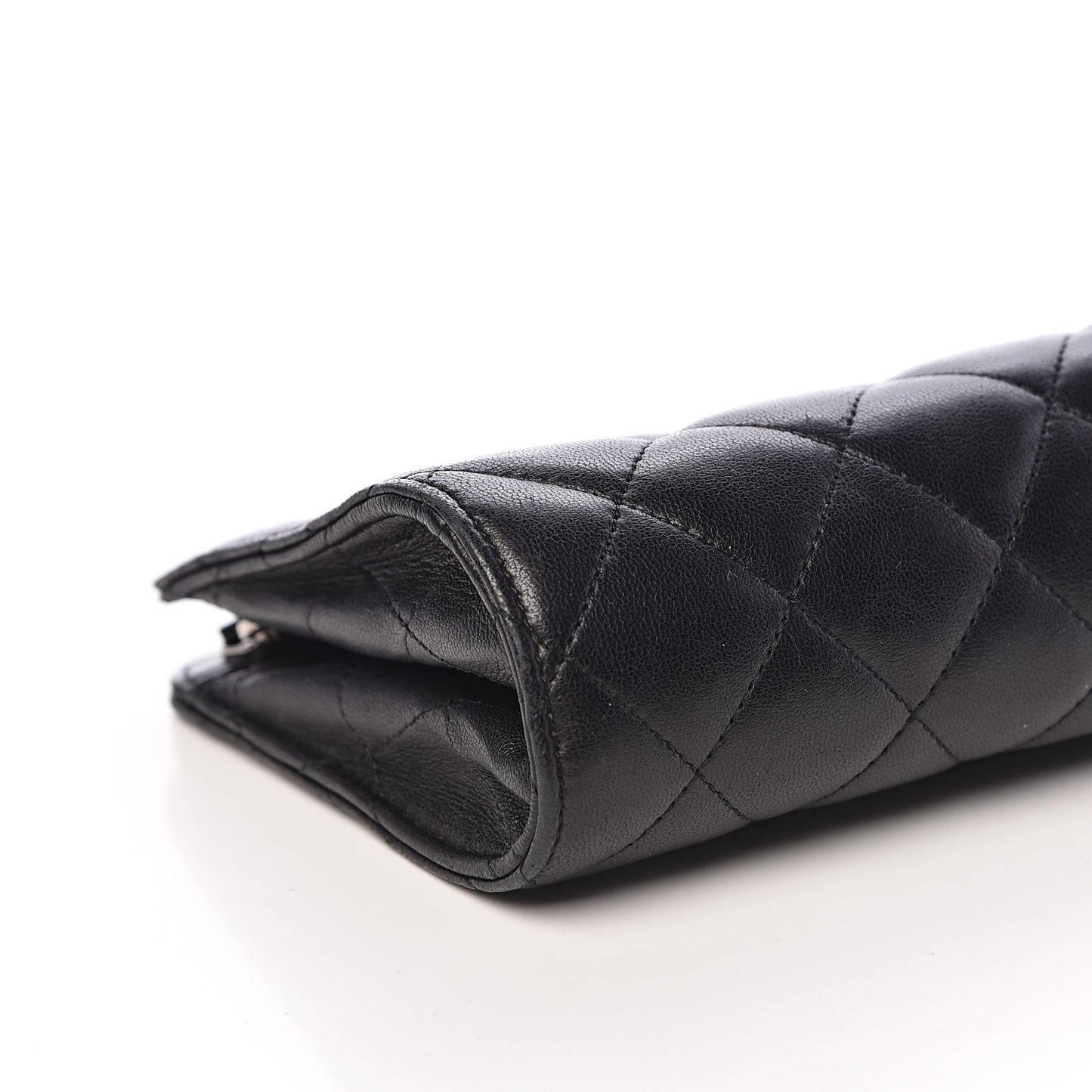 Lambskin Quilted Cosmetic Case Black