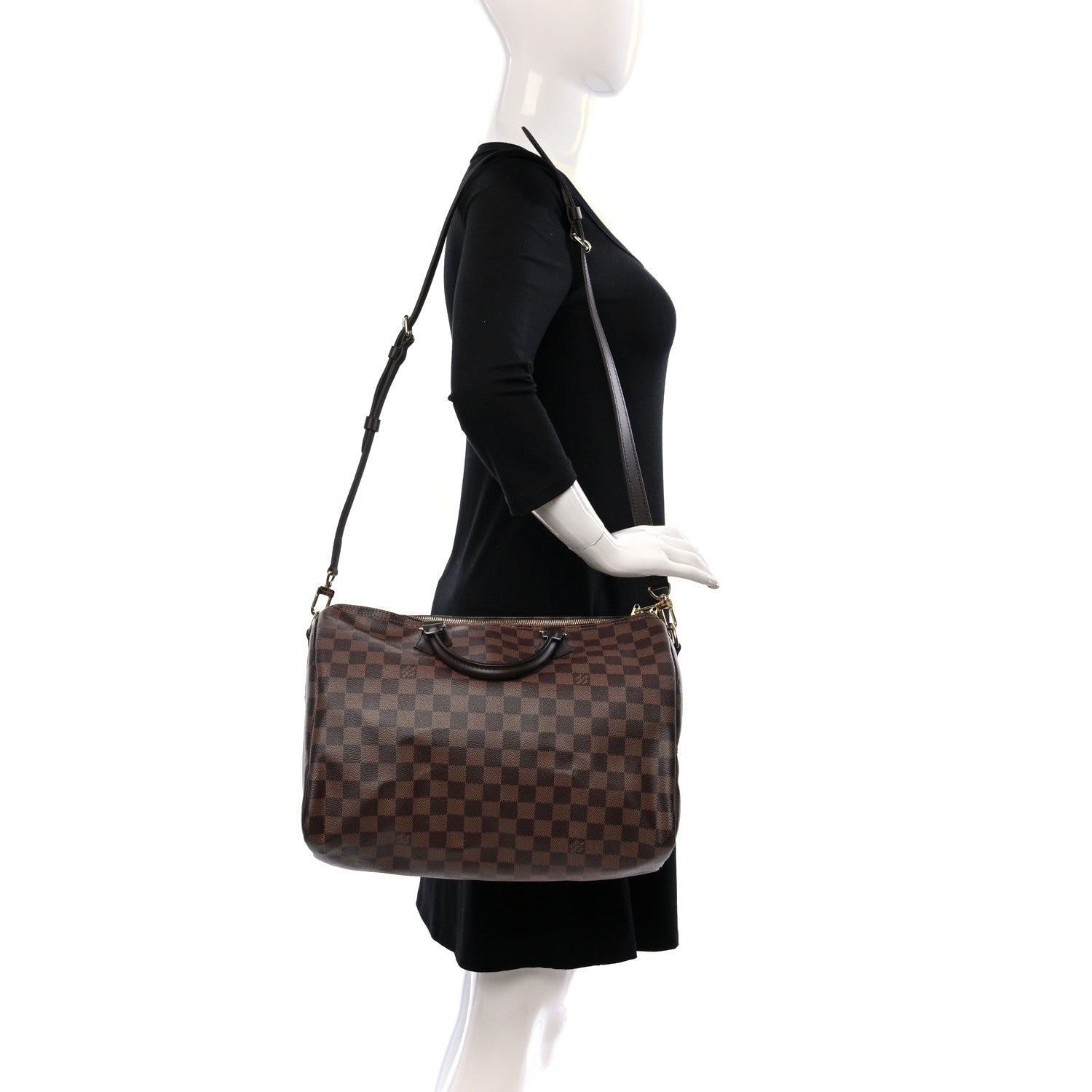 Louis Vuitton Damier Ebene Speedy Bandouliere 35 2 of 10