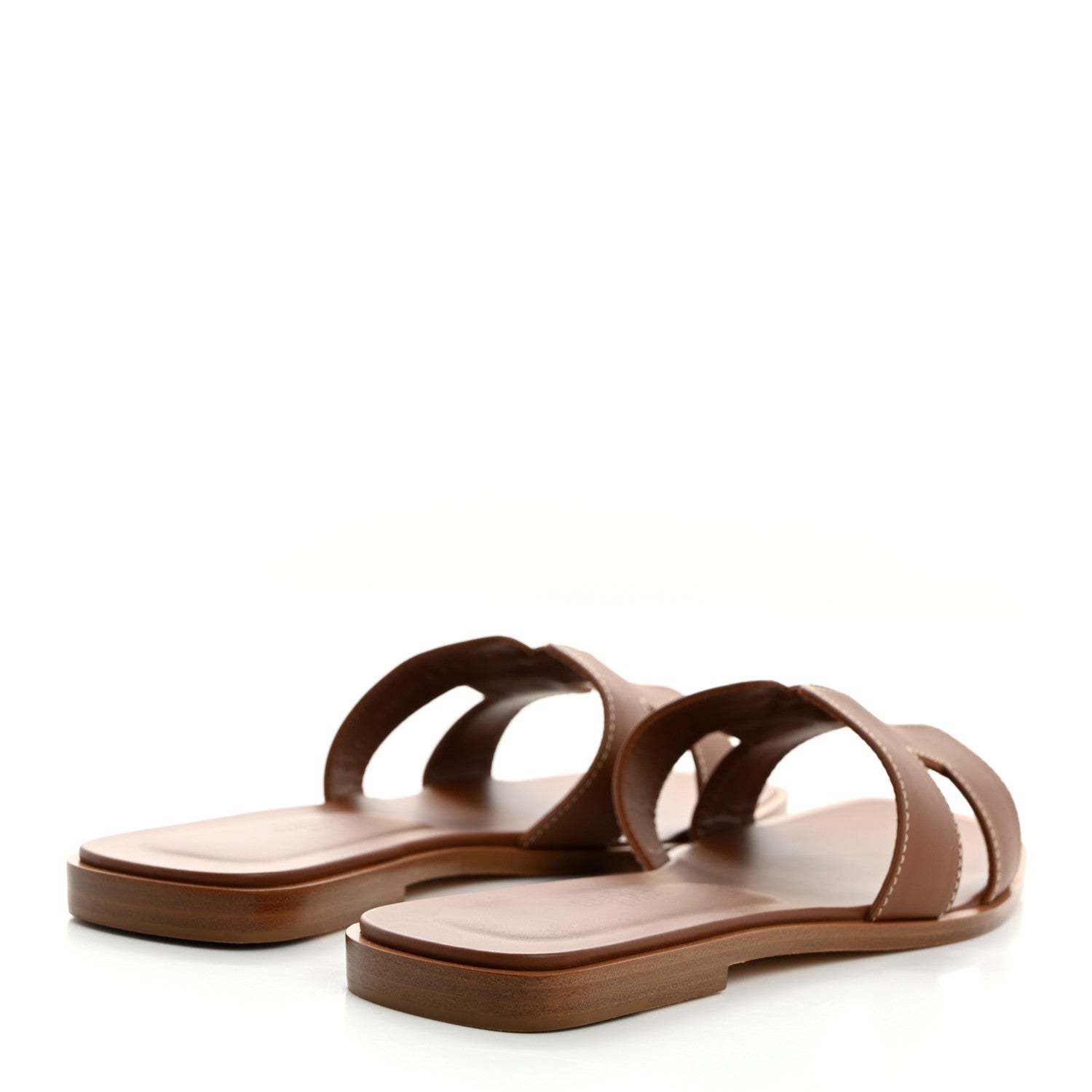 Hermes Box Calfskin Oran Sandals 38 Gold 4 of 9