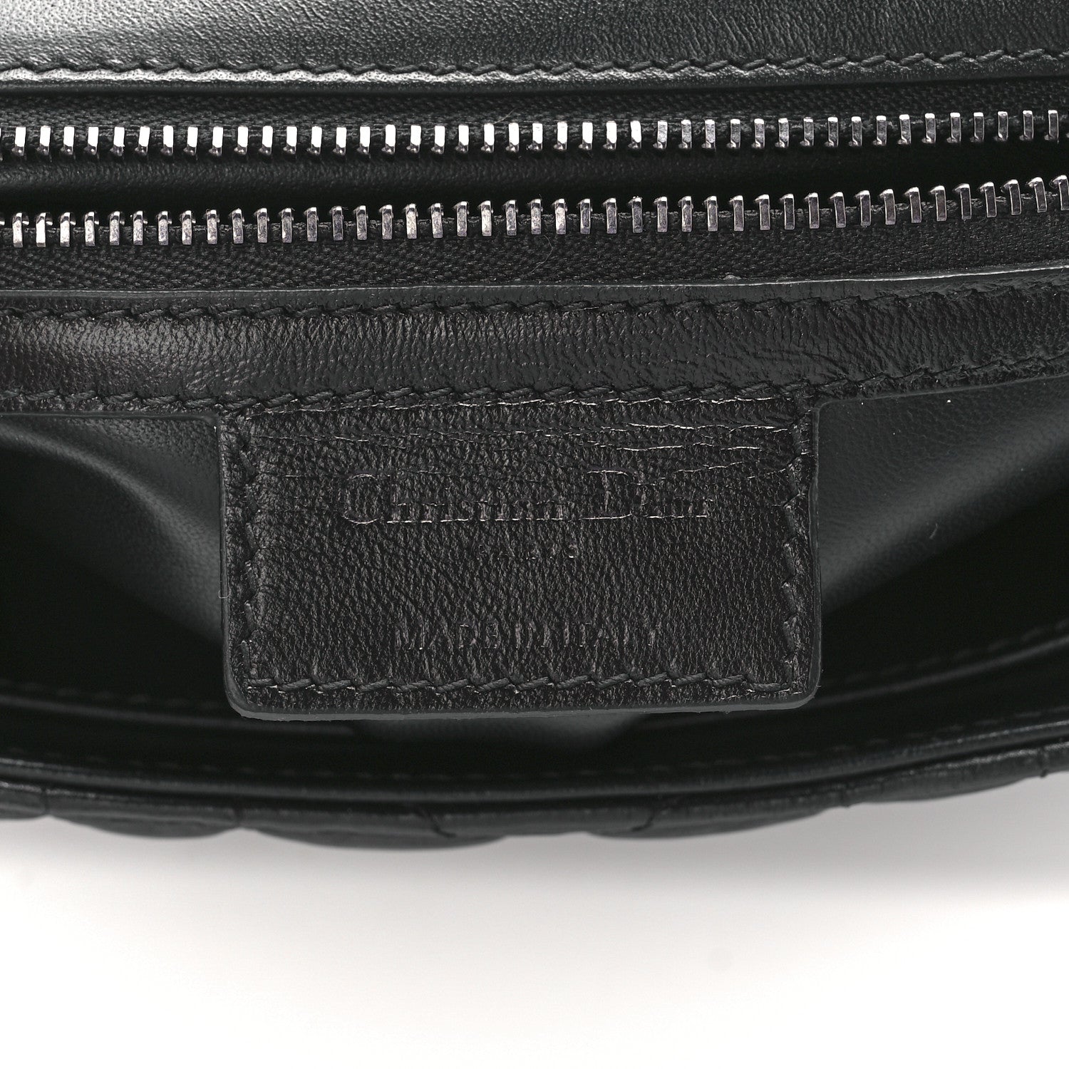 Christian Dior Lambskin Macrocannage Medium Caro Bag Black 5 of 10