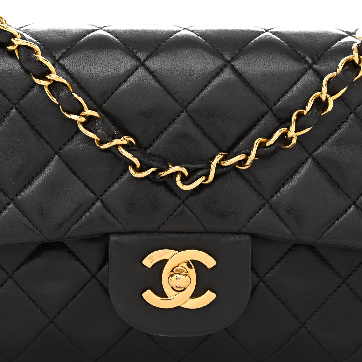 Chanel Lambskin Quilted Small Double Flap Black 8 of 10