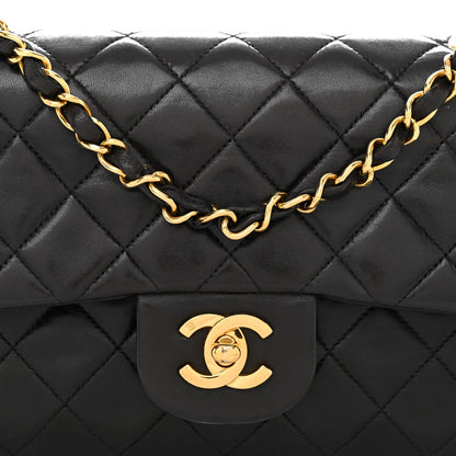 Chanel Lambskin Quilted Small Double Flap Black 8 of 10