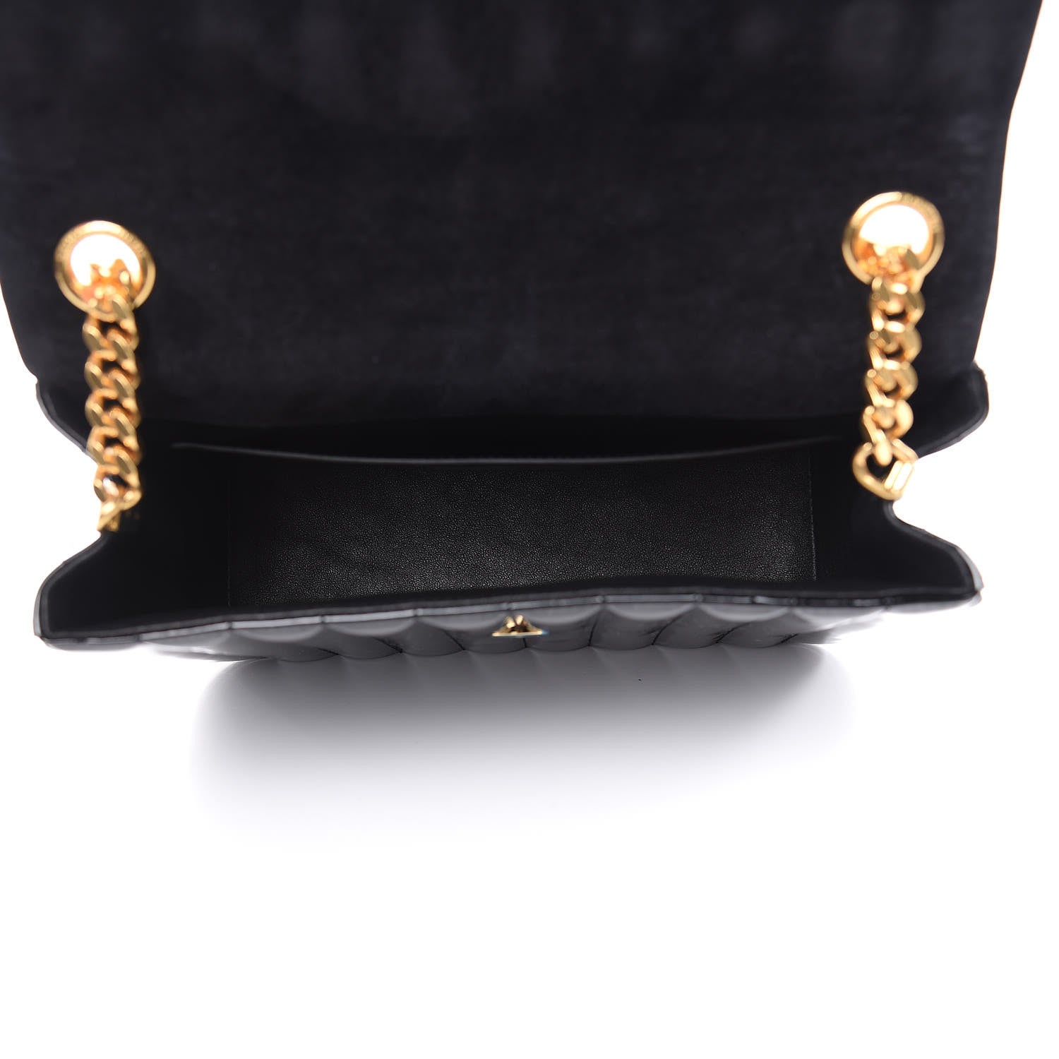 Saint Laurent Patent Matelasse Monogram Large Vicky Chain Bag Black 5 of 10