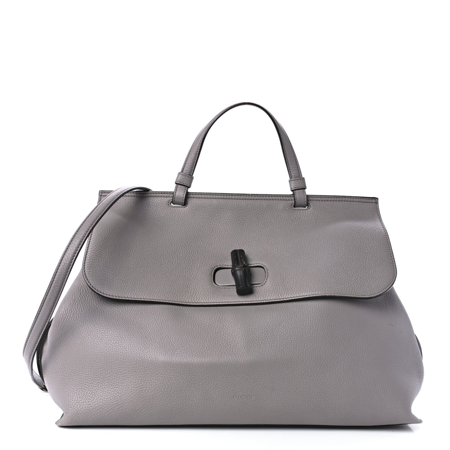 Cellarius Calfskin Large Bamboo Daily Top Handle Bag Storm Grey