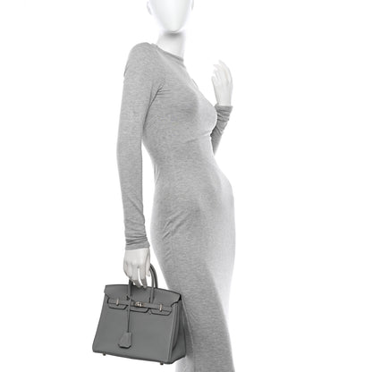 Hermes Togo Birkin 25 Gris Mouette 2 of 11