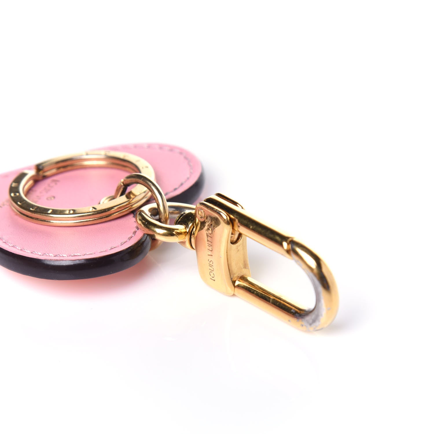 Louis Vuitton Vernis Degrade Love Lock Heart Key Holder Bag Charm Pink White 5 of 5