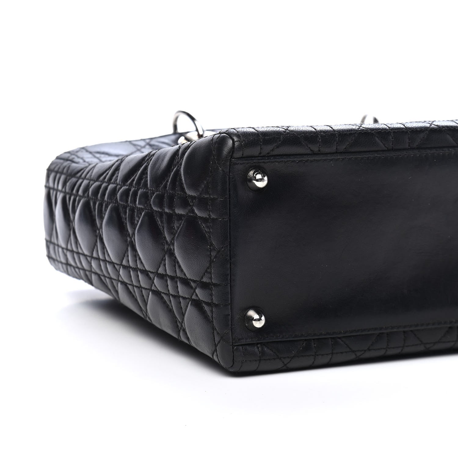 Christian Dior Lambskin Cannage Large Lady Dior Black 7 of 9