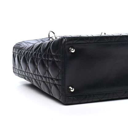 Christian Dior Lambskin Cannage Large Lady Dior Black 7 of 9