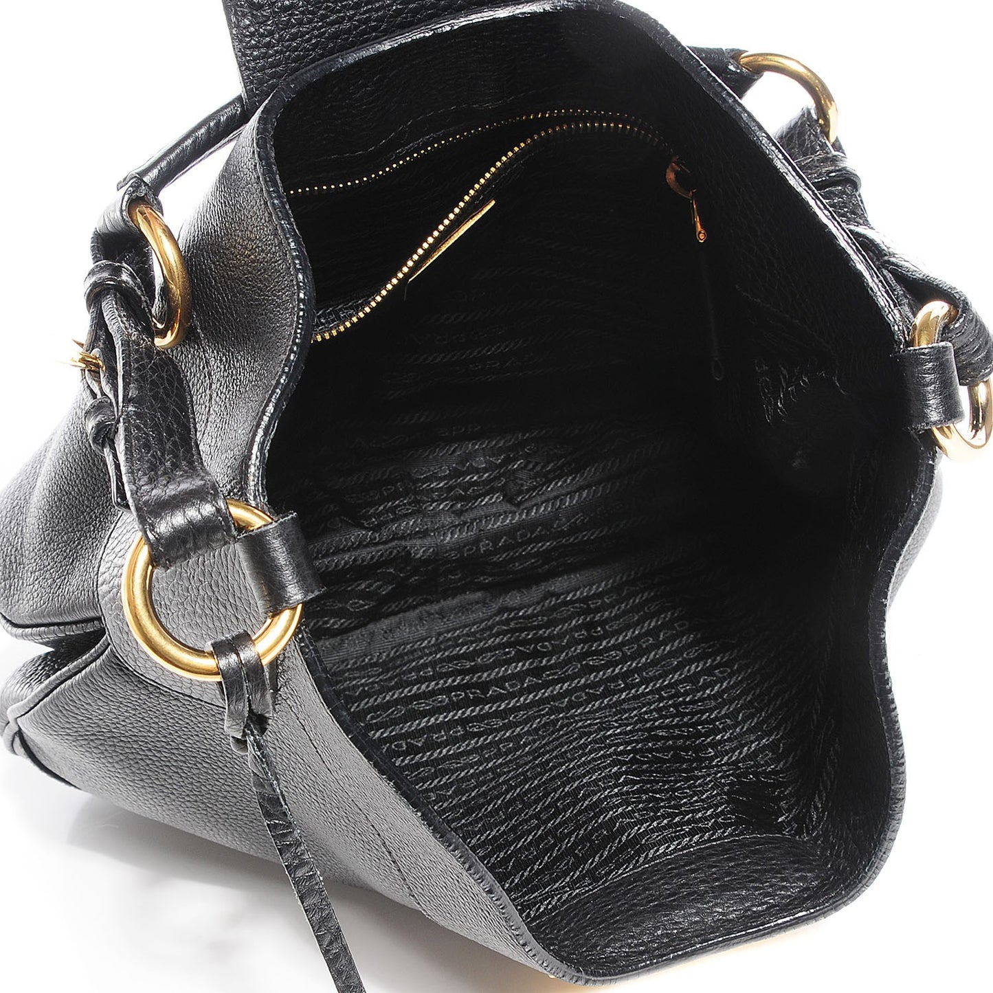 Vitello Daino Pushlock Hobo Black