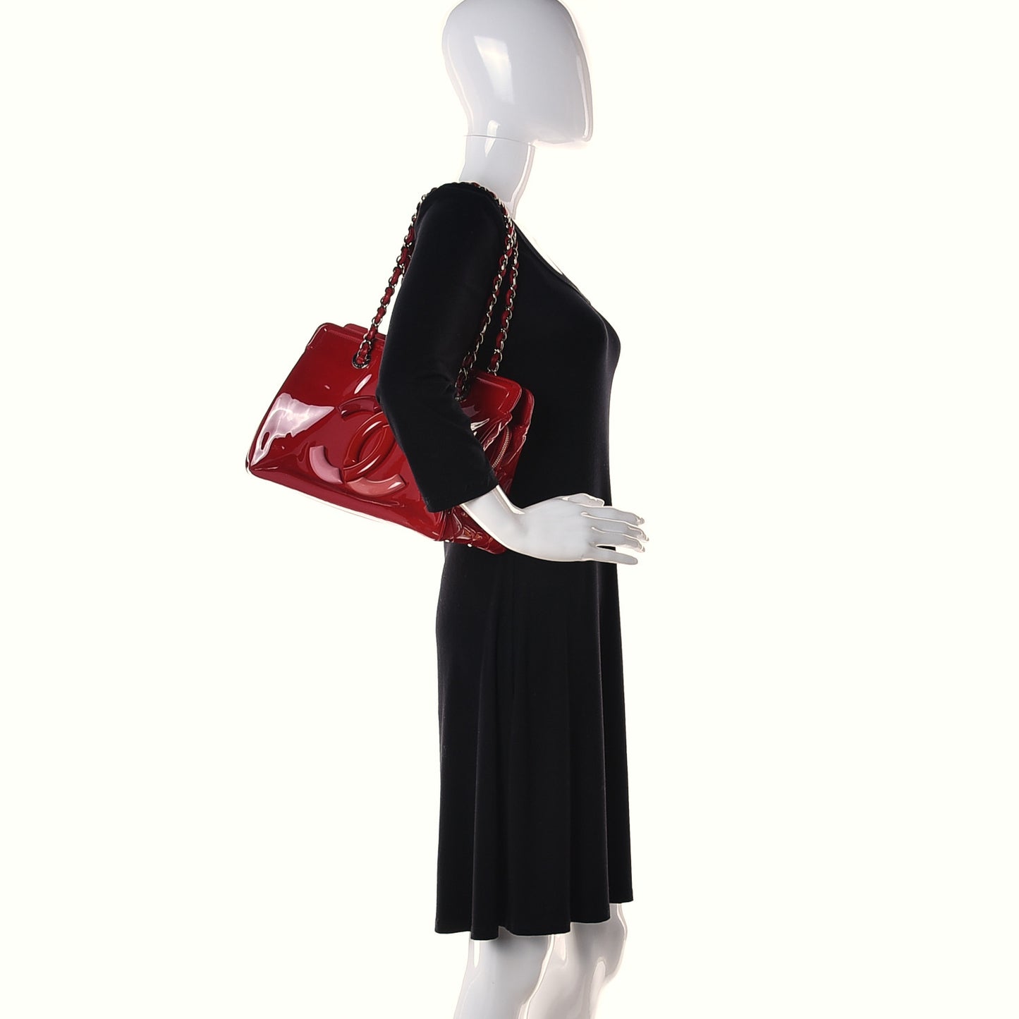 Vinyl Lipstick Ligne Tote Red