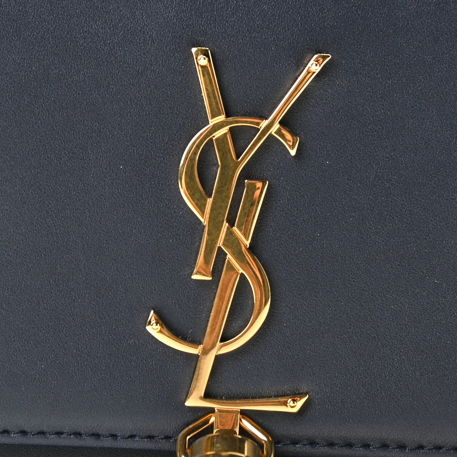 Saint Laurent Smooth Calfskin Classic Monogram Kate Tassel Chain Wallet Black 10 of 11