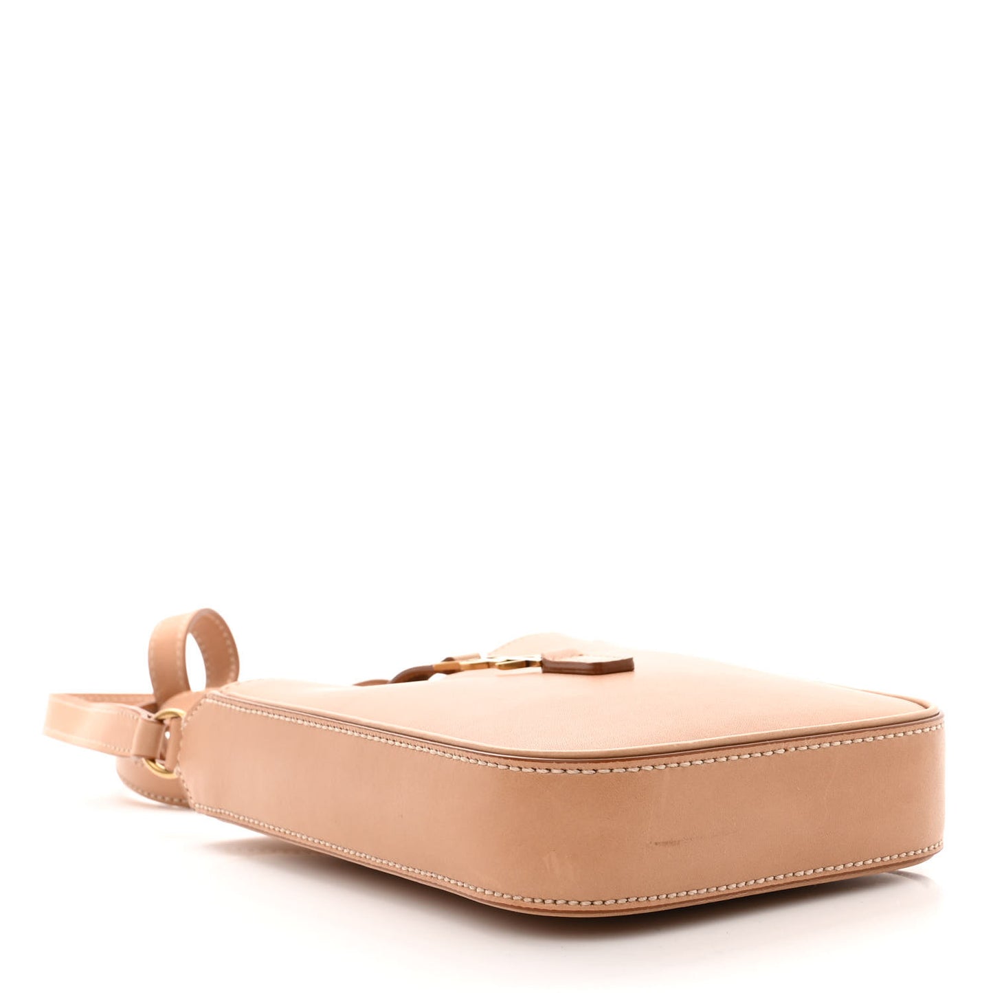Smooth Calfskin Le 5 A 7 Vertical Hobo Brown Gold