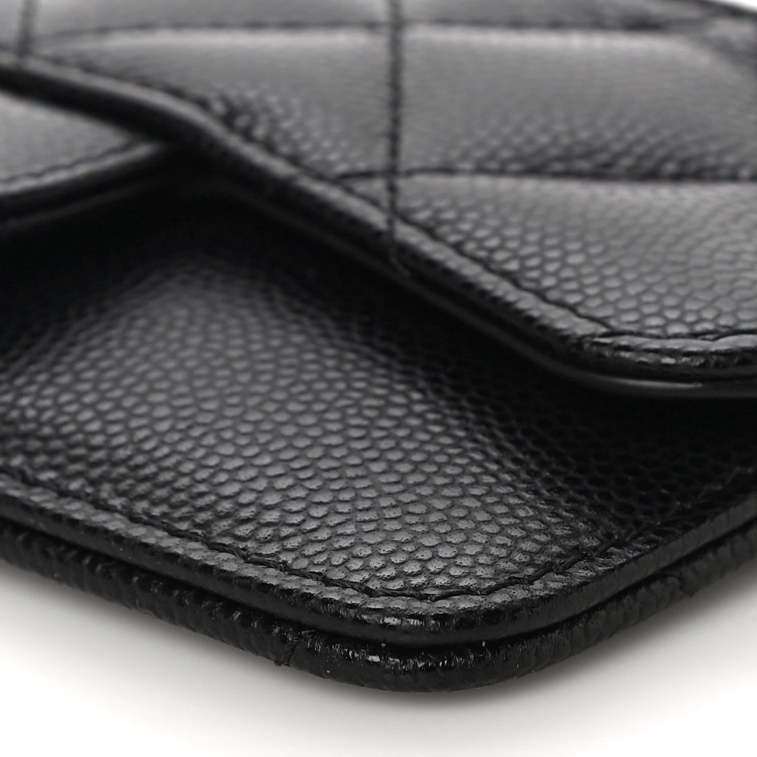 Chanel Caviar Quilted Flap Zip Card Holder Black 9 of 10
