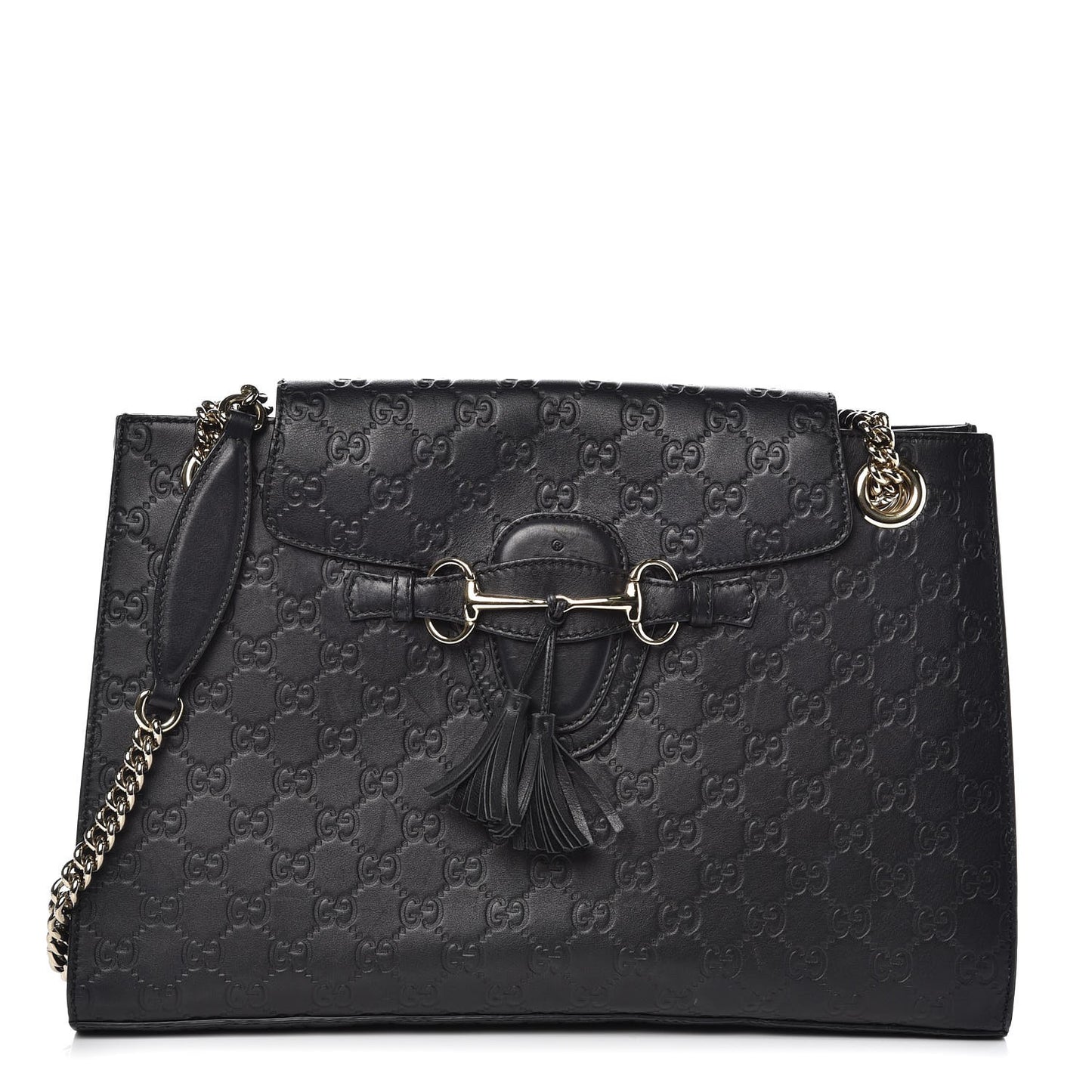 Guccissima Large Emily Chain Shoulder Bag Black