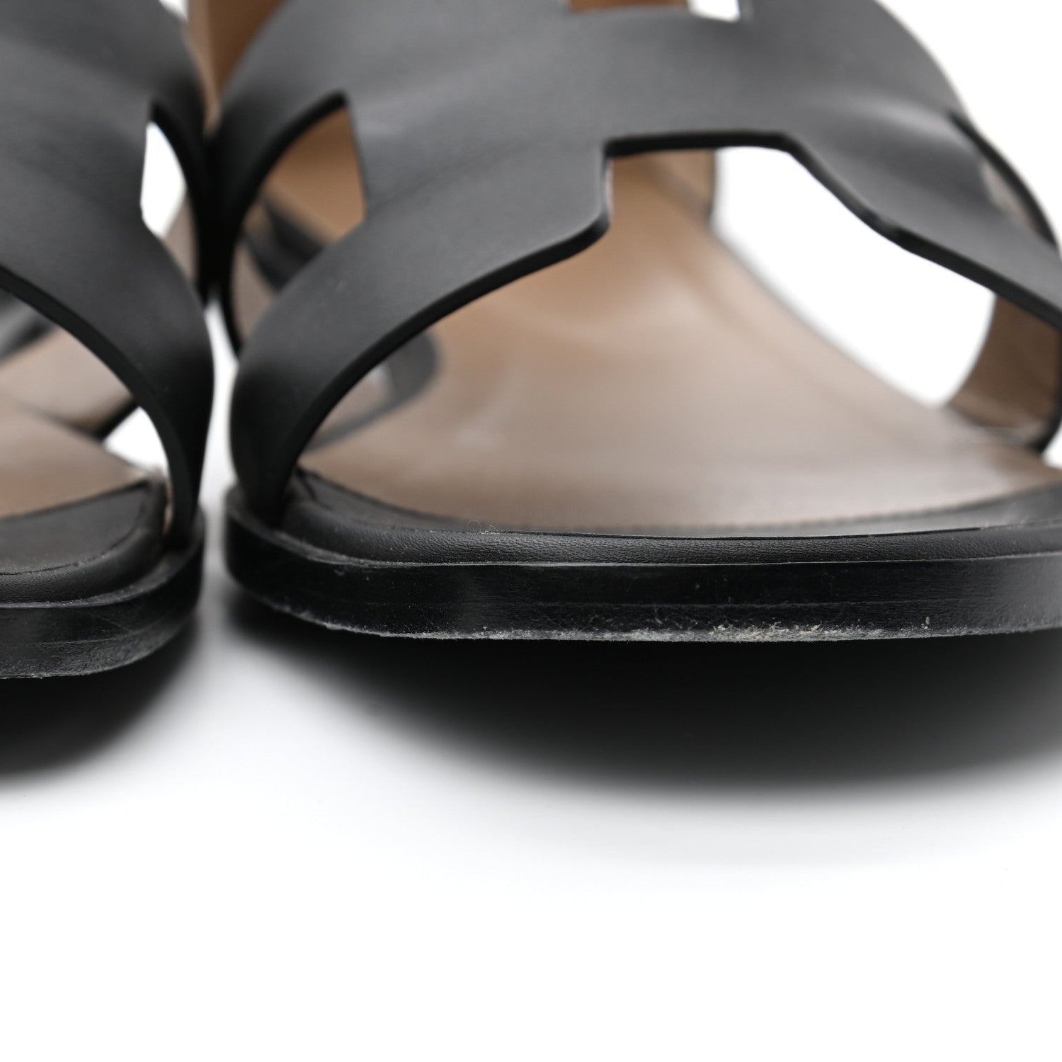 Hermes Calfskin Santorini Sandals 41 Black 11 of 14