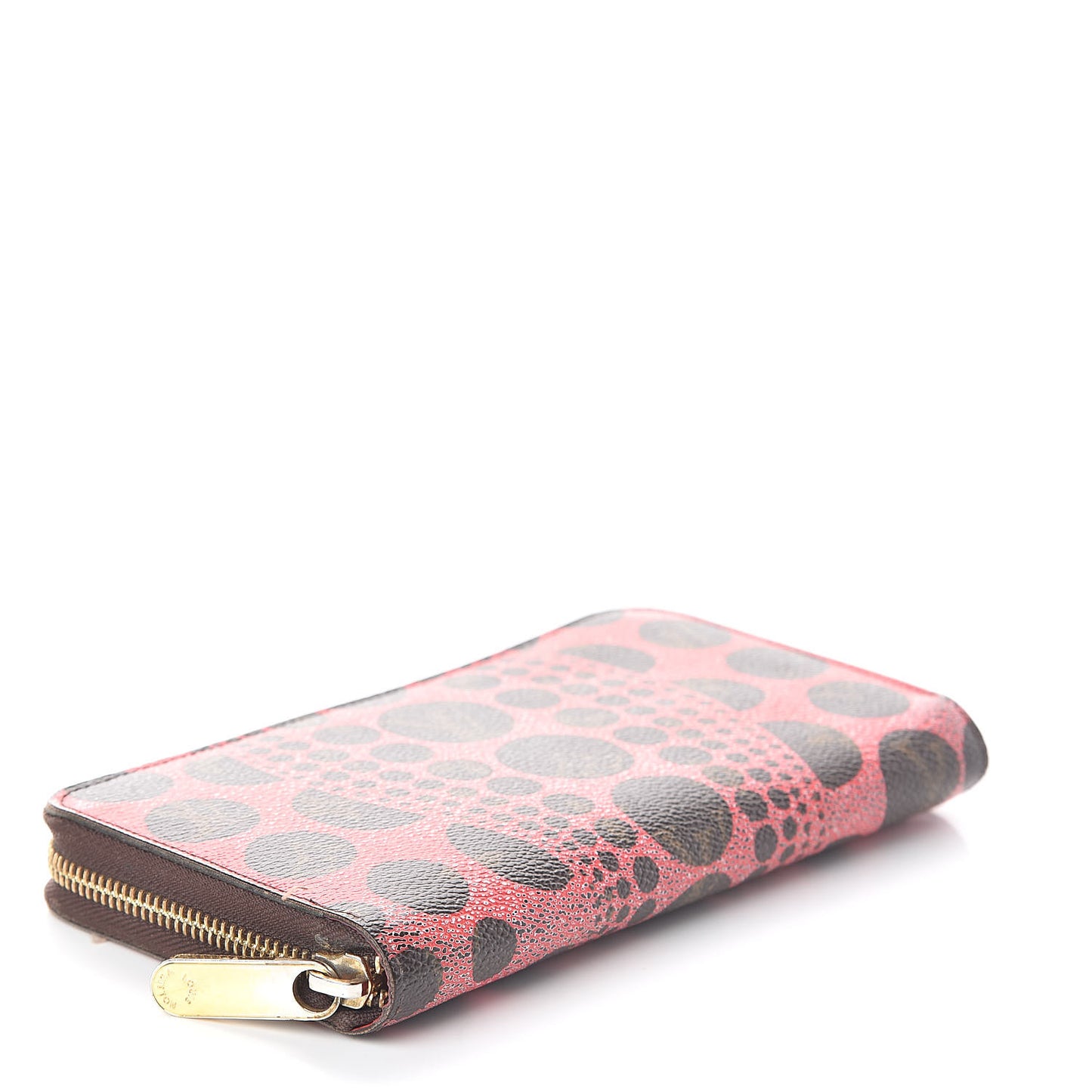 Monogram Kusama Pumpkin Dots Zippy Wallet Red