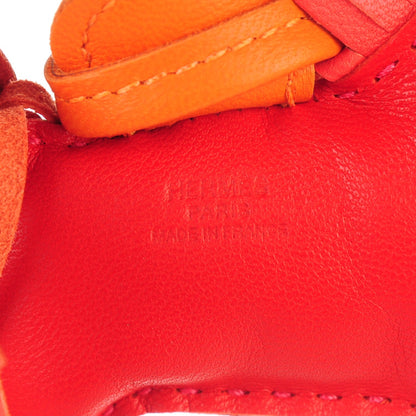 Hermes Milo Lambskin Grigri Rodeo Horse Bag Charm PM Rouge Rose Indien Jaipur Feu 4 of 5