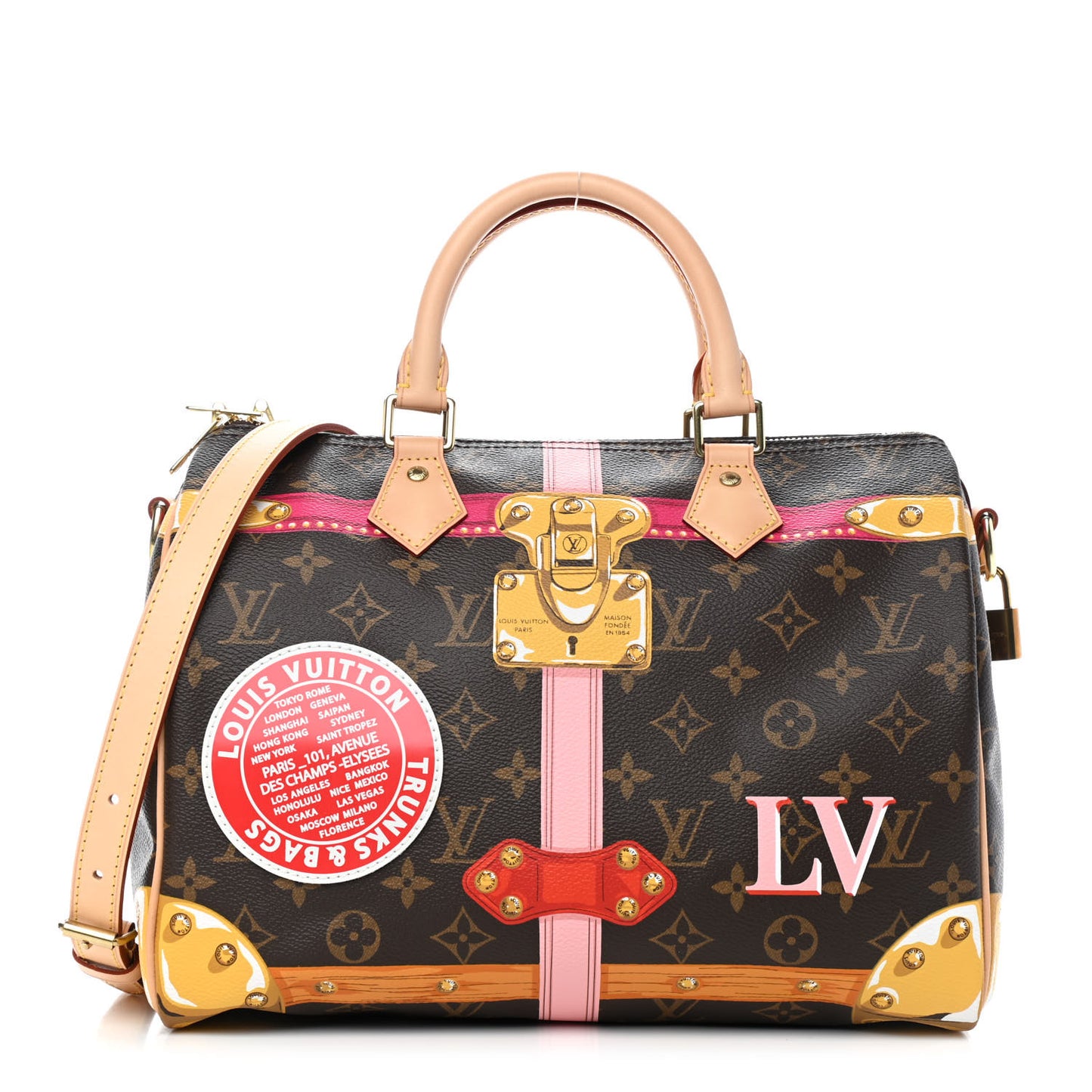 Monogram Summer Trunks Speedy Bandouliere 30