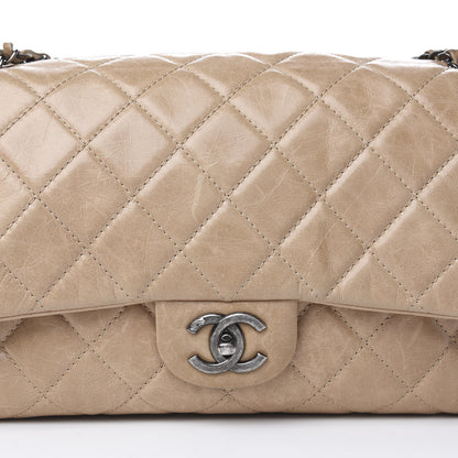 Chanel Glazed Calfskin Quilted Large Coco Soft Flap Beige 11 of 14