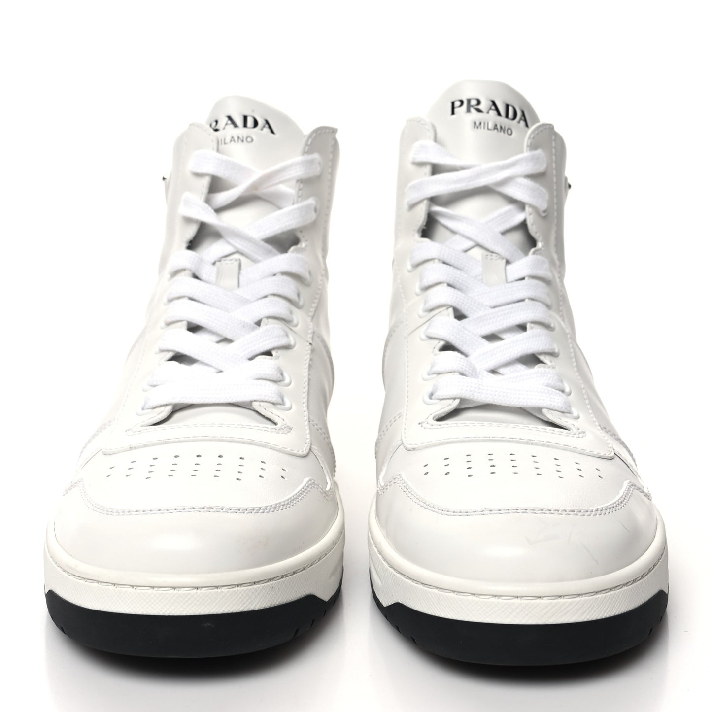 Vitello Rois Triangle Womens Downtown High Top 30mm Sneakers 41 White Black